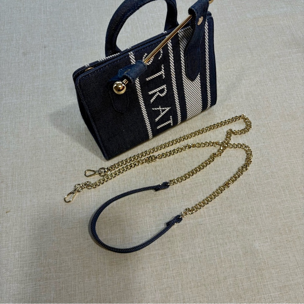 NWT Strathberry Nano Denim Tote - Picture 4 of 7